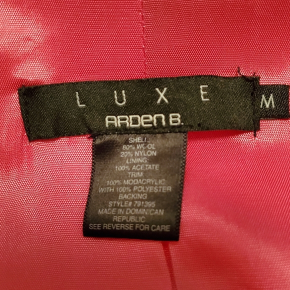 ARDEN B LUXE pink trench coat - Picture 3 of 3